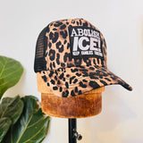 A New Trucker Cap option by North Ferry Hats reads Abolish Ice Patch 