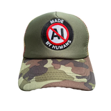 Anti AI Made by Humans Trucker Cap