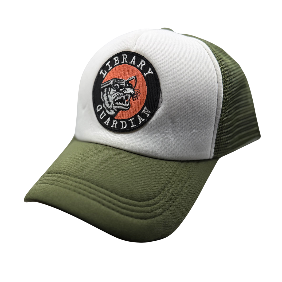 Green and white cap with 'Liberty Guardian' logo on a white background
