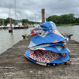Handmade Reversible Quilted Bucket Hats made from recycled materials and sustainable fashion 