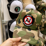 Camo Green Foam Trucker Cap Mesh Caps with Patches