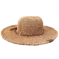 Brown straw hat on a white background
