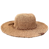 Brown straw hat on a white background