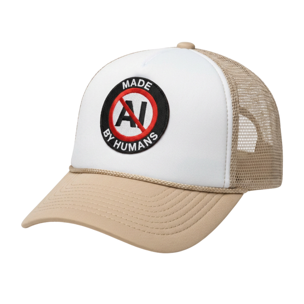 Anti AI Made by Humans Trucker Cap