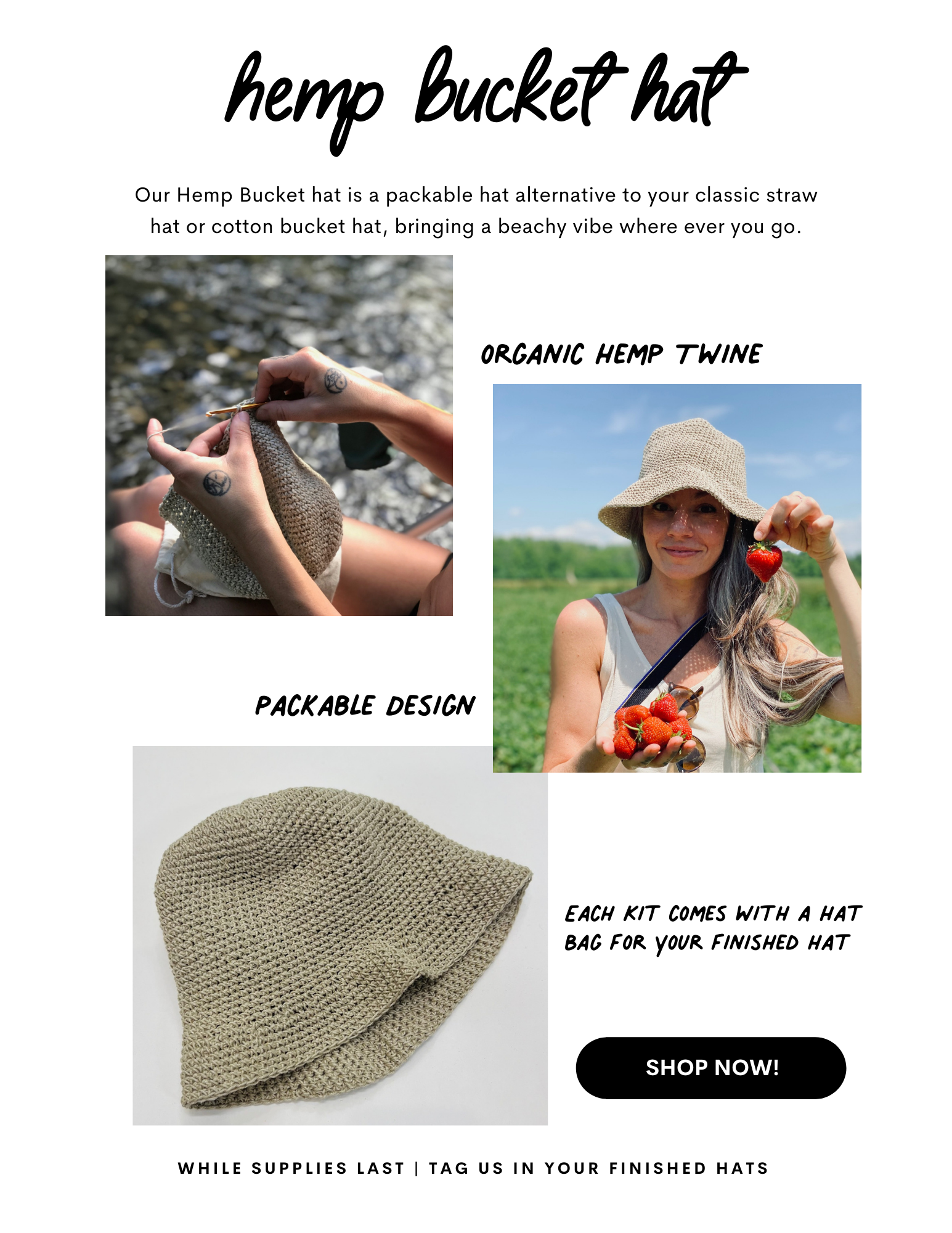 Crochet Sun Hat Kit – North Ferry Hats