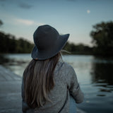 Brim Hat view from back, A North Ferry Packable Sun hat that is all seasonal, comfortable, soft and packable Summer hat