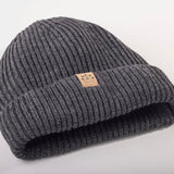 Charcoal Satin Lined Beanie