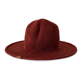 Packable Red Cotton Sun Hat for Women and Kid Sizes. Stretchy Cotton can be worn in all-seasons. Crochet fiber and flexible wire brim. Low impact dyes and comfortable fit.  Sun protection and shade protection Beach Hat and Garden Hat